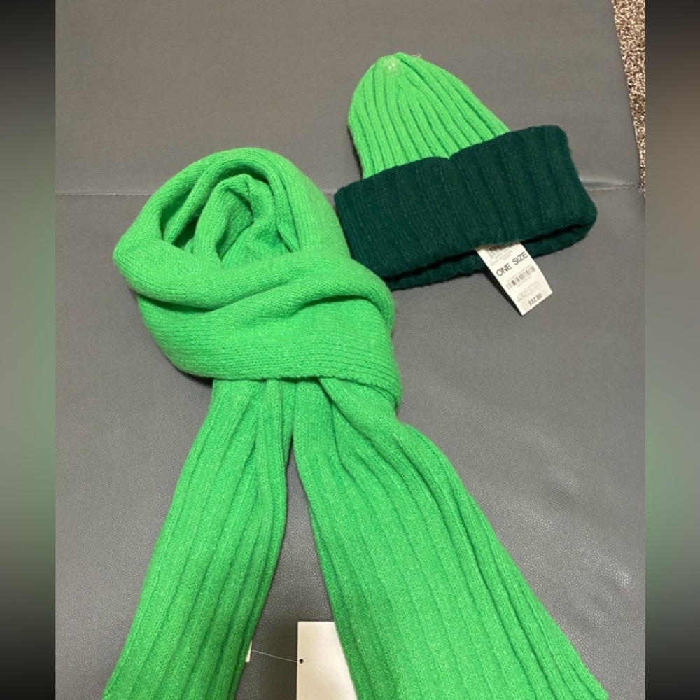 NWT ON 34 St Colorblocked Beanie and Scarf - Picture 4 of 5